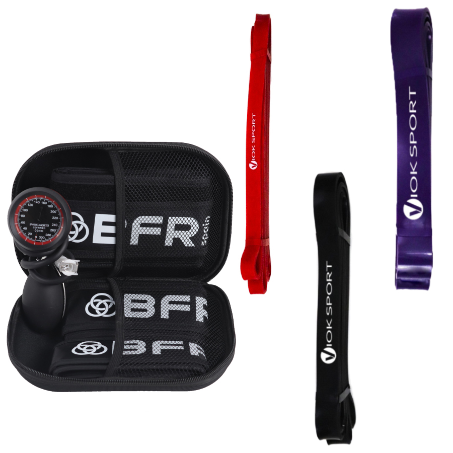 Pack Bandas de oclusión de entrenamiento BFR, bandas de resistencia de 11, 23 y 36 kg