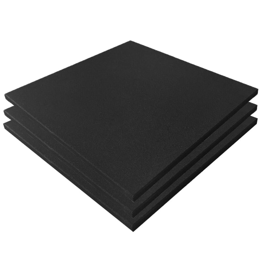 Pack de 20 losetas de caucho (100x100cm) alta densidad premium negro
